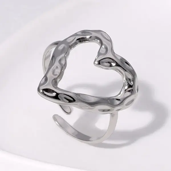 Retro Love Adjustable Stainless Steel Ring – sugarandstars.com